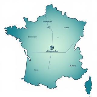 Carte de France illustrant la zone de service